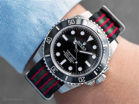 rolex sub leather nato|rolex submariner wrist strap.